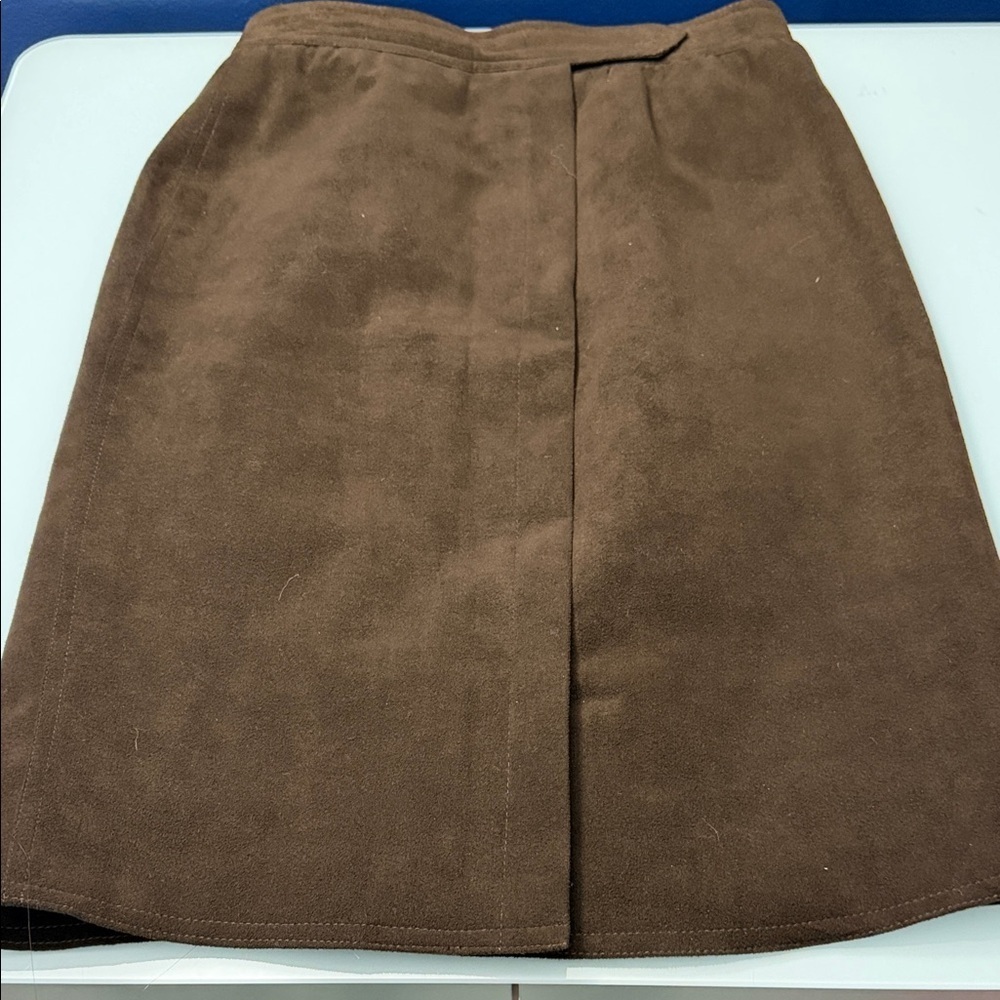 Vintage Skinner Ultra Suede Brown Skirt